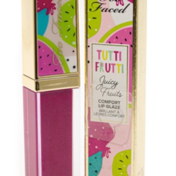 Too Faced - TUTTI FRUITTI - Juicy Fruits Comfort Lip Glaze - FRUIT PUNCH - Picture 1 of 3